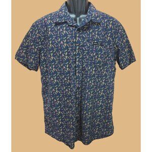 RVCA Mens Slim Fit Short Sleeve Cotton Shirt Large